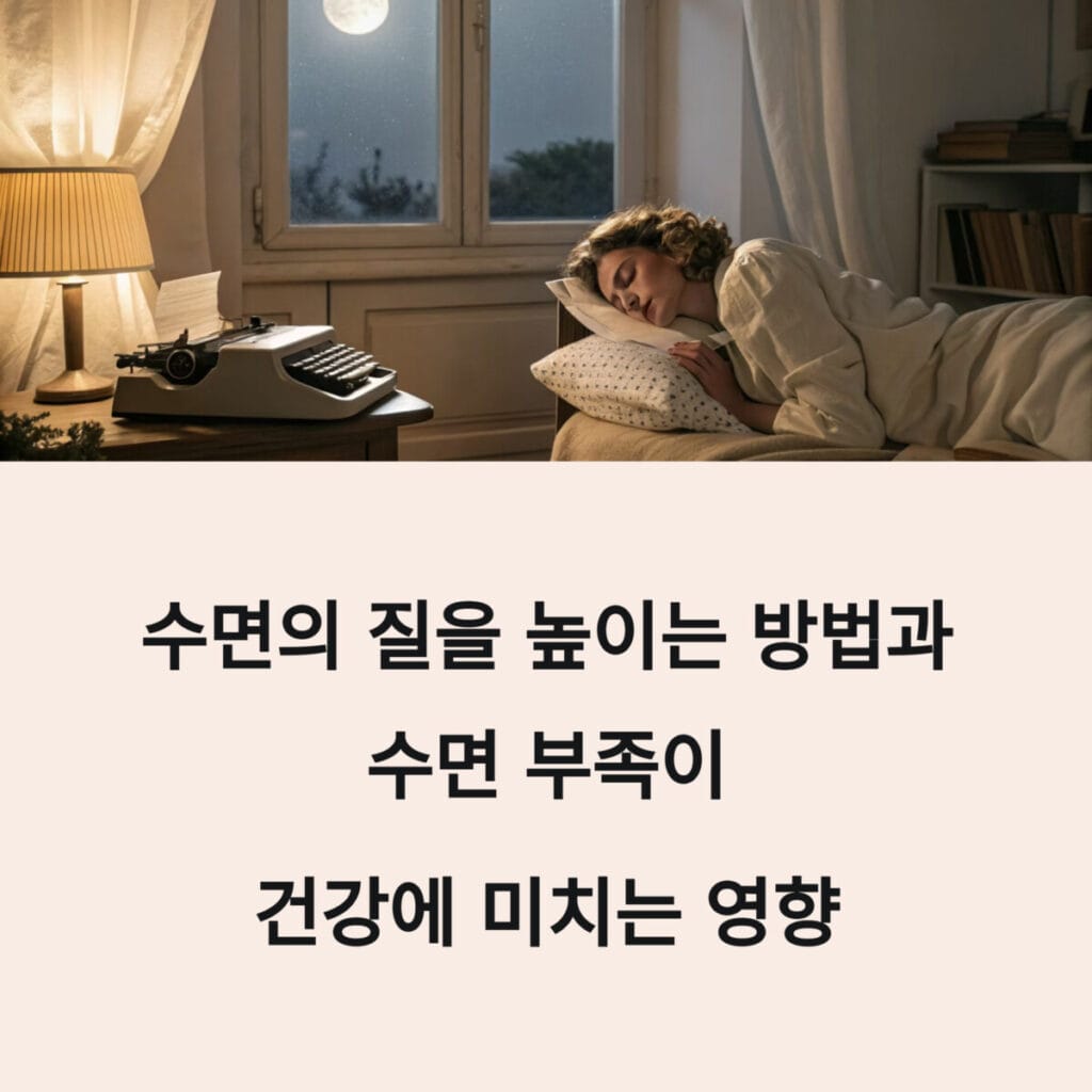 수면의 질을 높이는 방법과 수면 부족이 건강에 미치는 영향