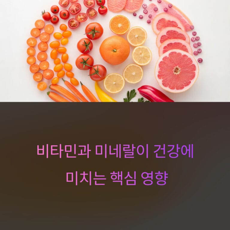 비타민과 미네랄이 건강에 미치는 핵심 영향