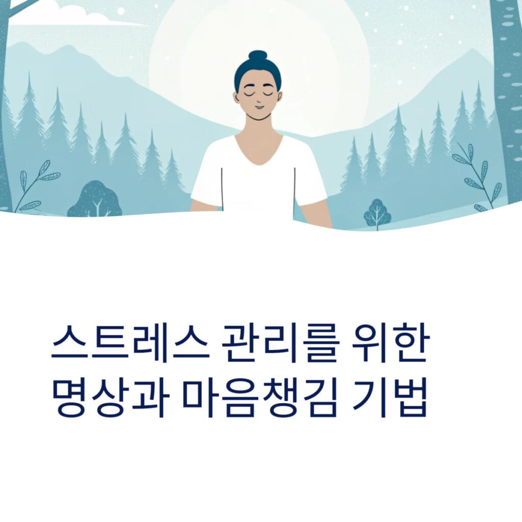 스트레스 관리를 위한 명상과 마음챙김 기법