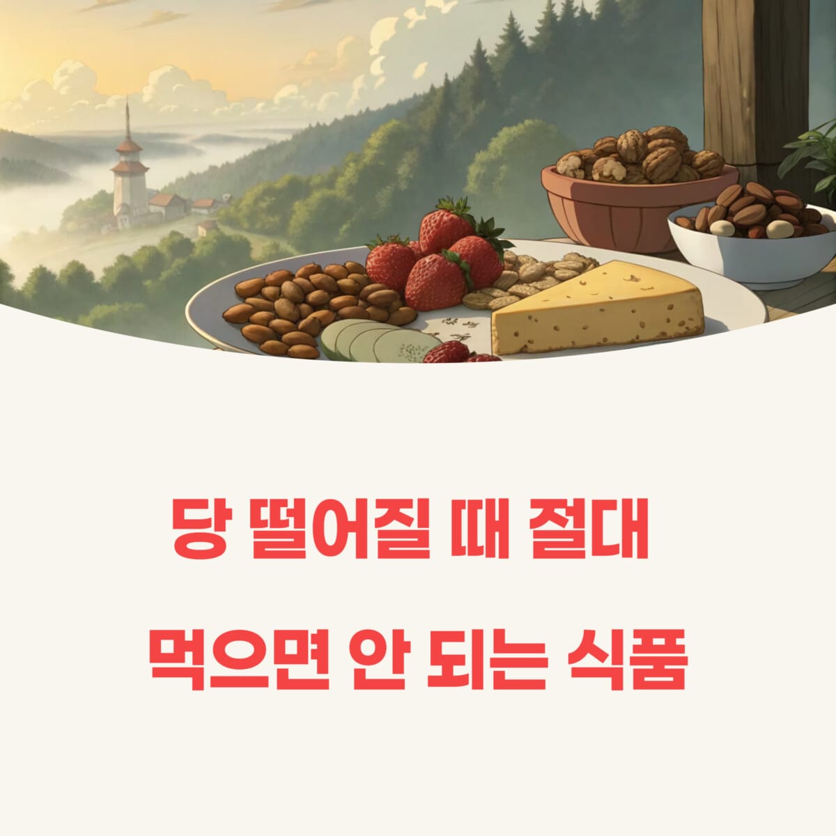 당 떨어질 때 절대 먹으면 안 되는 식품