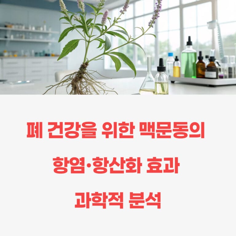 맥문동이 폐 건강에 효과적인 이유