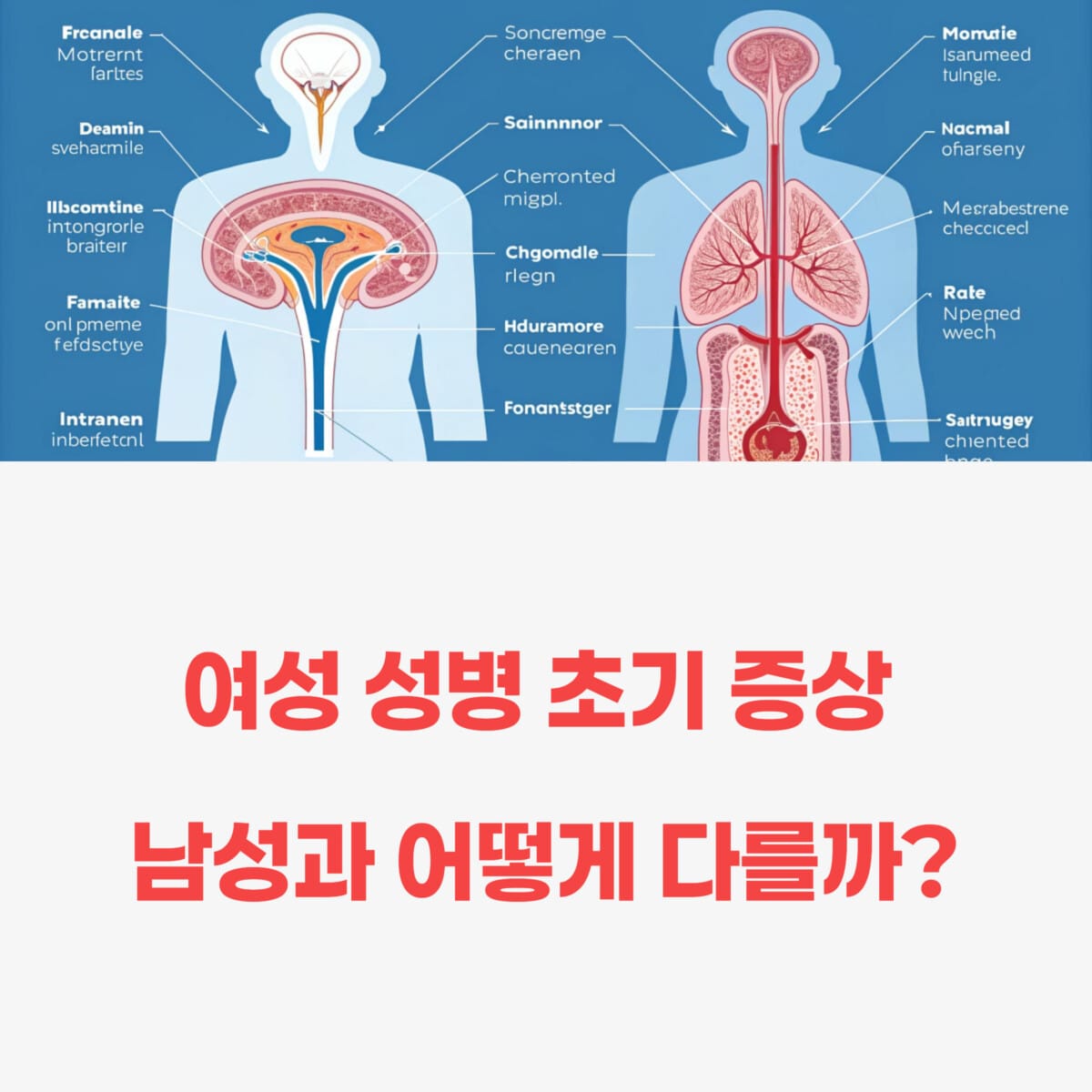 여성 성병 초기 증상 남성과 어떻게 다를까?