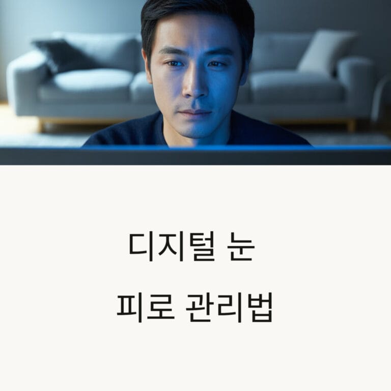 디지털시대 눈 피로 관리법