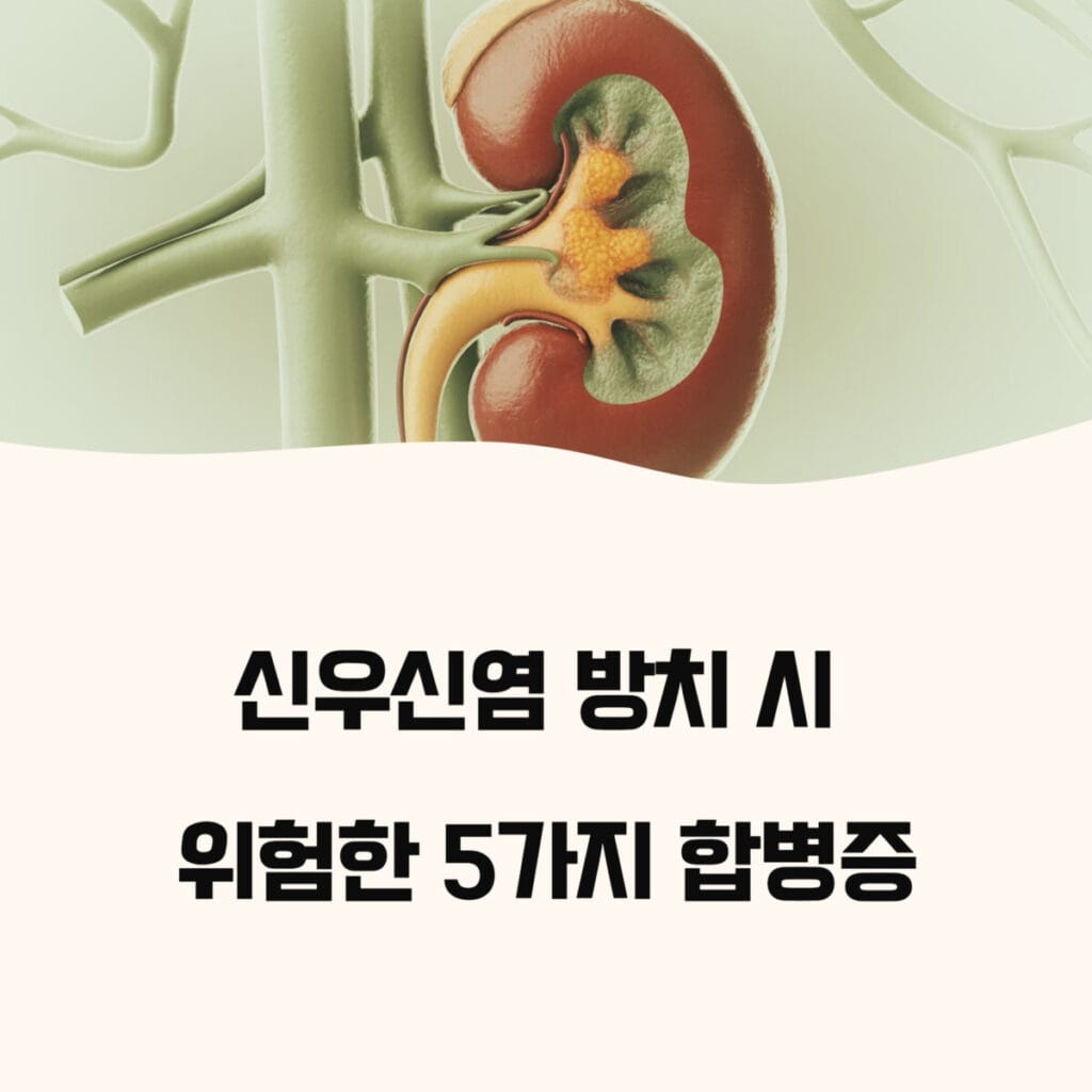신우신염 방치 시 위험한 5가지 합병증