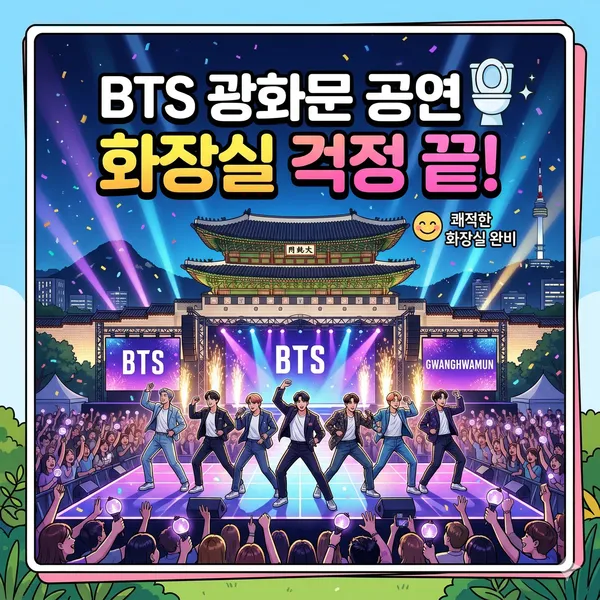 BTS 광화문 공연, 화장실