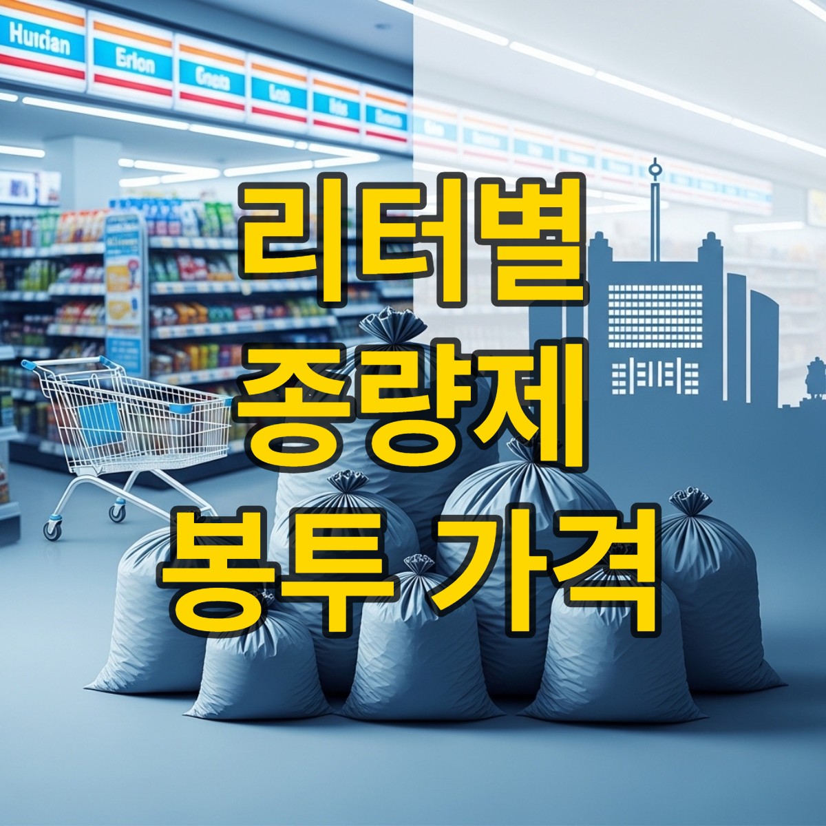 리터별 종량제 봉투 가격