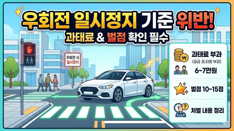 우회전 일시정지 위반