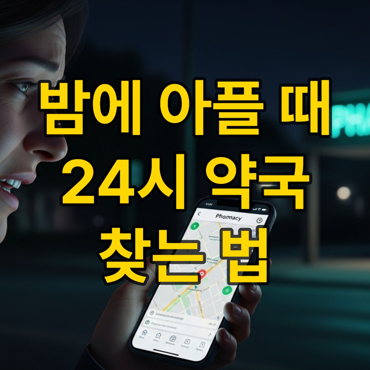 24시 약국 찾기