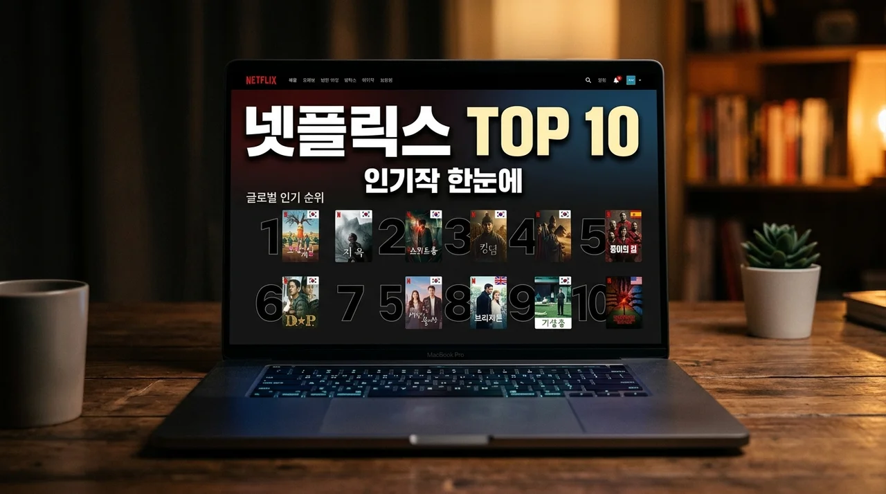 넷플릭스 인기 순위 실시간 차트 사이트 바로가기
