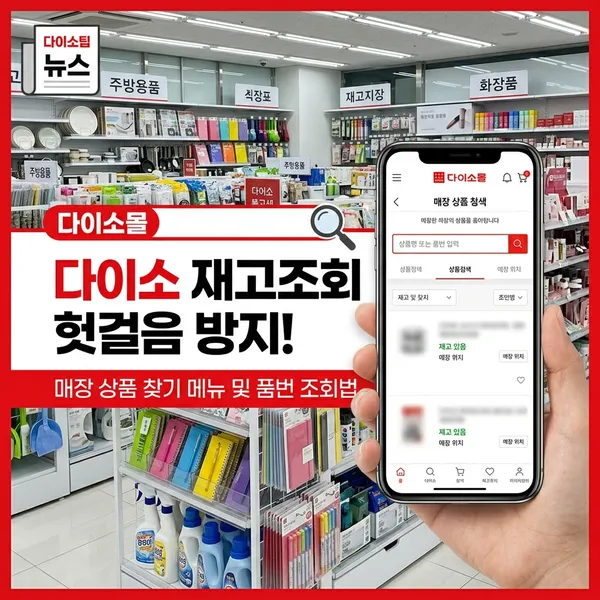 다이소 매장 재고조회 방법 및 다이소몰 품번 검색 팁