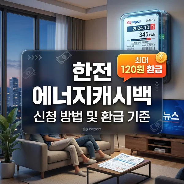 한전 에너지캐시백 신청 방법 및 환급 기준 정리