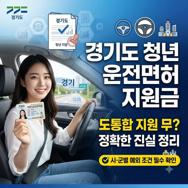 경기도 청년 운전면허 지원금 사실 여부 및 시군별 지원 정리