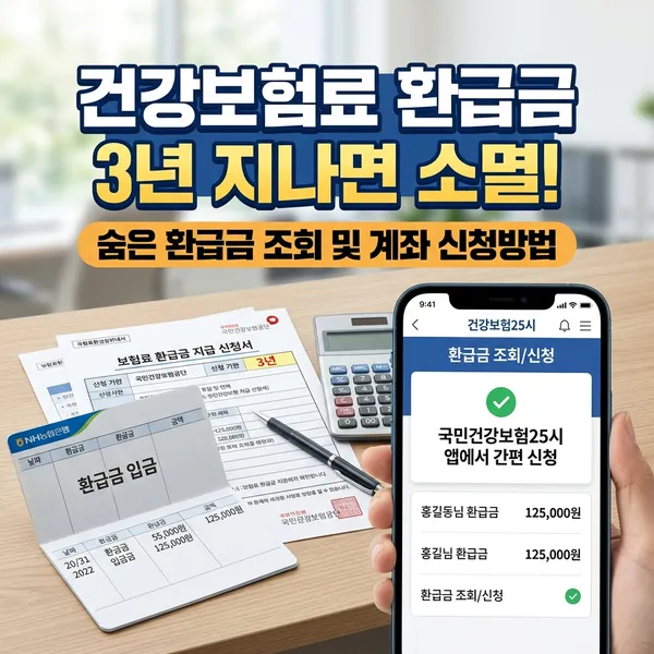 건강보험료 환급금 조회 방법 및 3년 소멸시효 신청 절차 정리