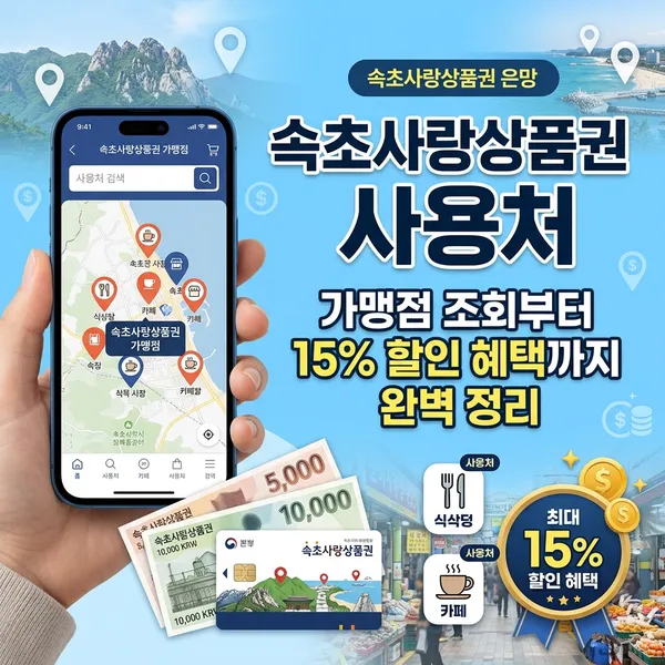 속초사랑상품권 가맹점 조회 방법과 15% 할인 혜택 정리