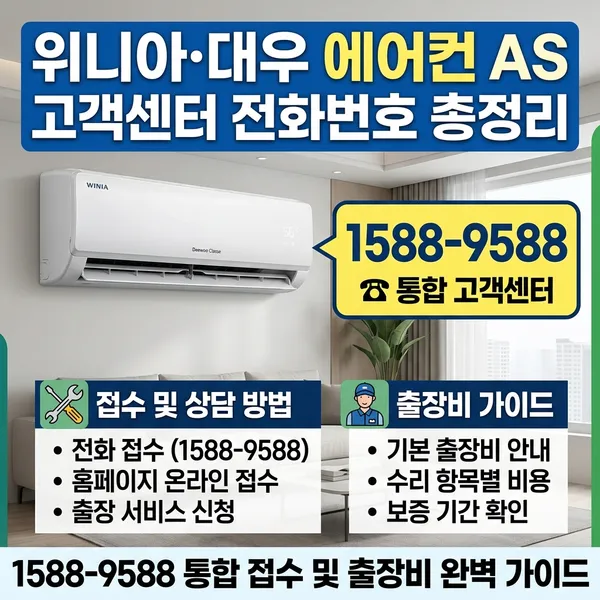 위니아 대우 에어컨 AS 고객센터 전화번호 및 신청 방법