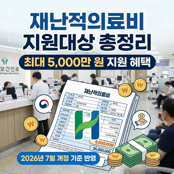 2026년 재난적의료비 지원대상 및 개정 기준 정리