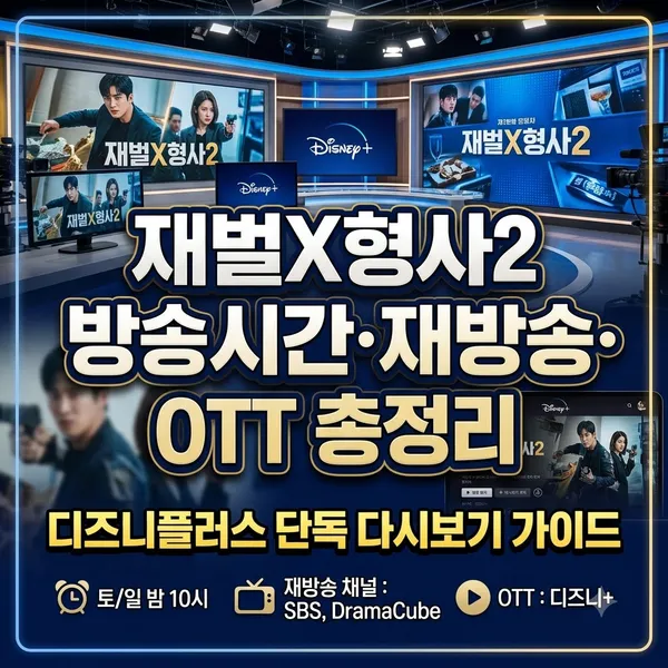 재벌X형사2 방송시간 및 OTT 다시보기 정리