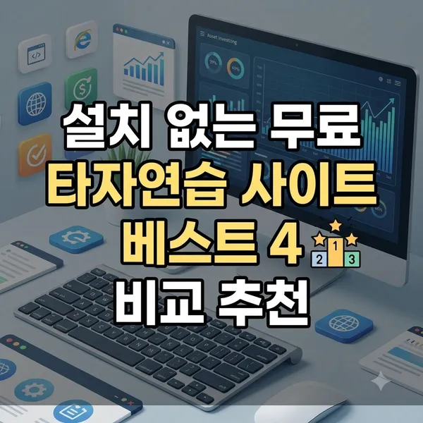 무설치 무료 한글 타자연습 사이트 4곳 비교