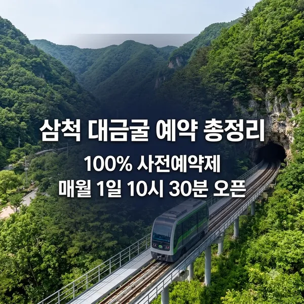 삼척 대금굴 예약 방법과 입장료 및 모노레일 안내
