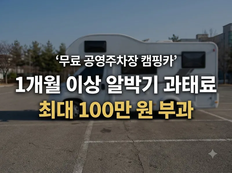 무료 공영주차장 캠핑카 장기 주차 과태료 기준