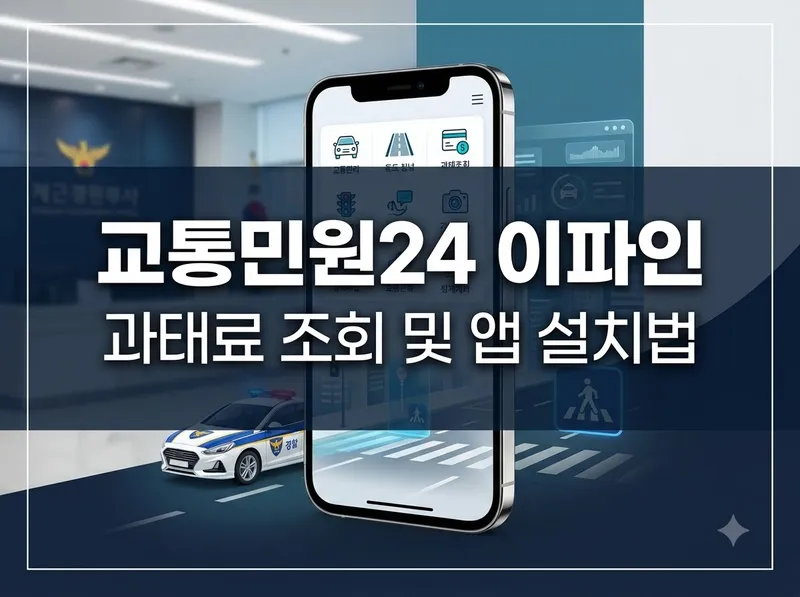교통민원24 이파인 과태료 조회 및 앱 설치 방법