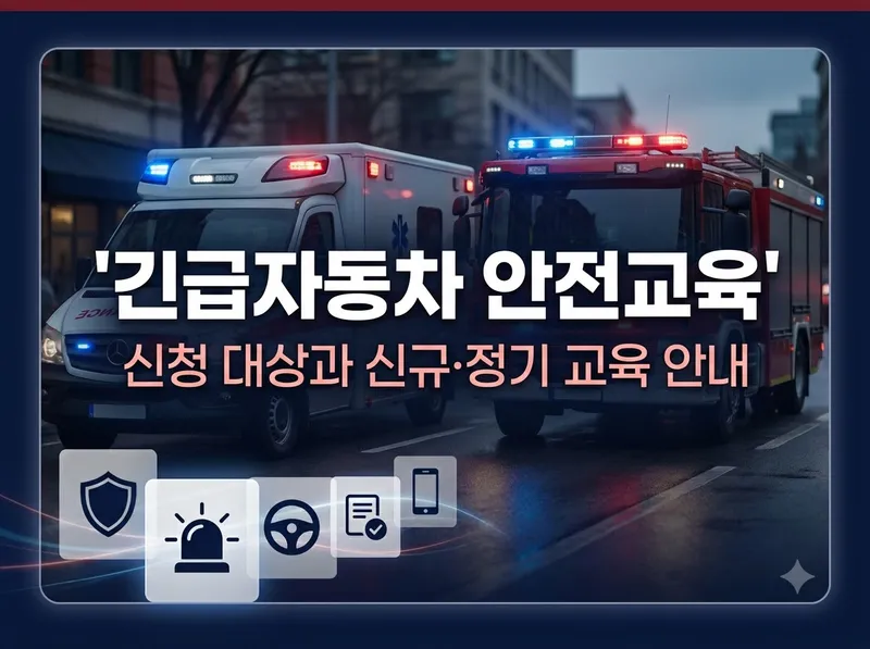 긴급자동차 안전교육 대상과 신청 방법