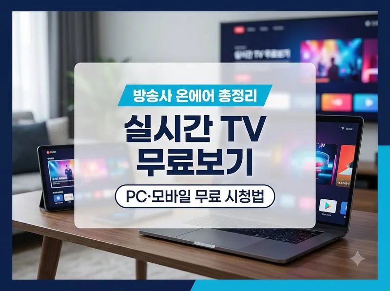 실시간 TV 무료보기 온에어 시청법 정리