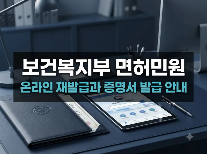 보건복지부 면허민원 온라인 재발급 및 증명서 발급
