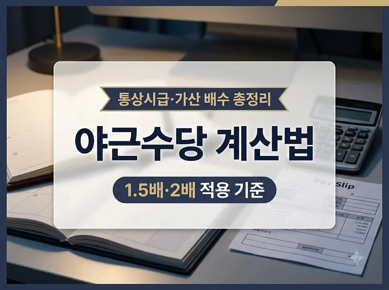야근수당 계산법과 통상시급 가산 배수 정리