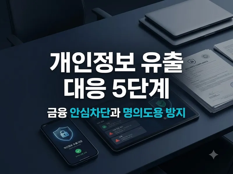개인정보 유출 대응 5단계와 금융 안심차단 방법