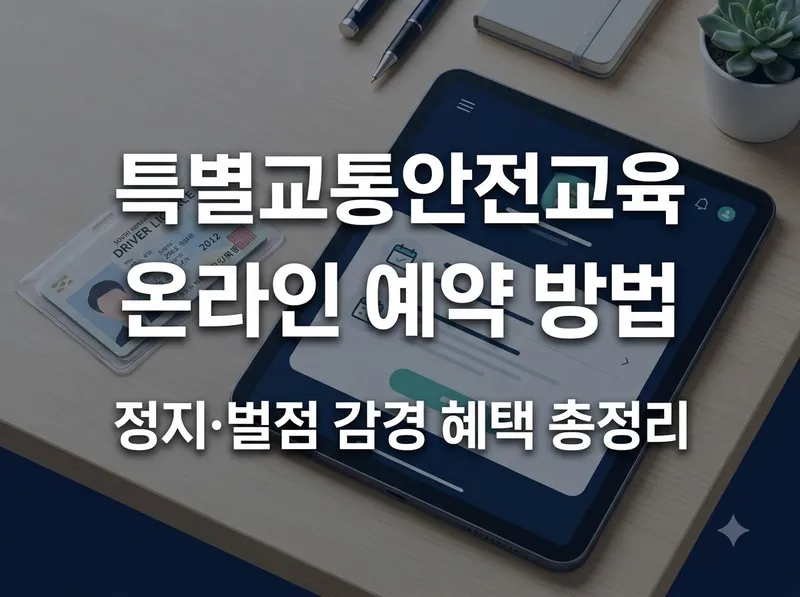 특별교통안전교육 온라인 예약 방법 및 감경 혜택