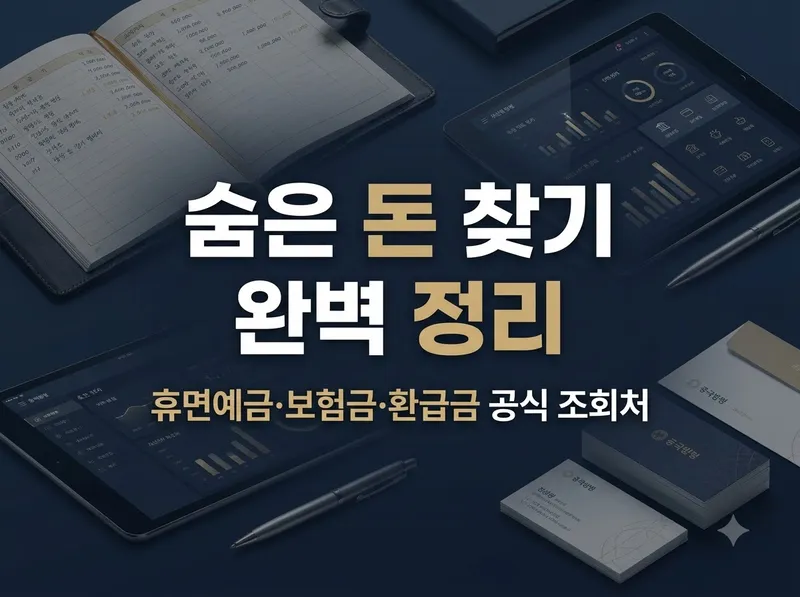 숨은 돈 찾기 공식 조회처 및 휴면예금 환급 정리
