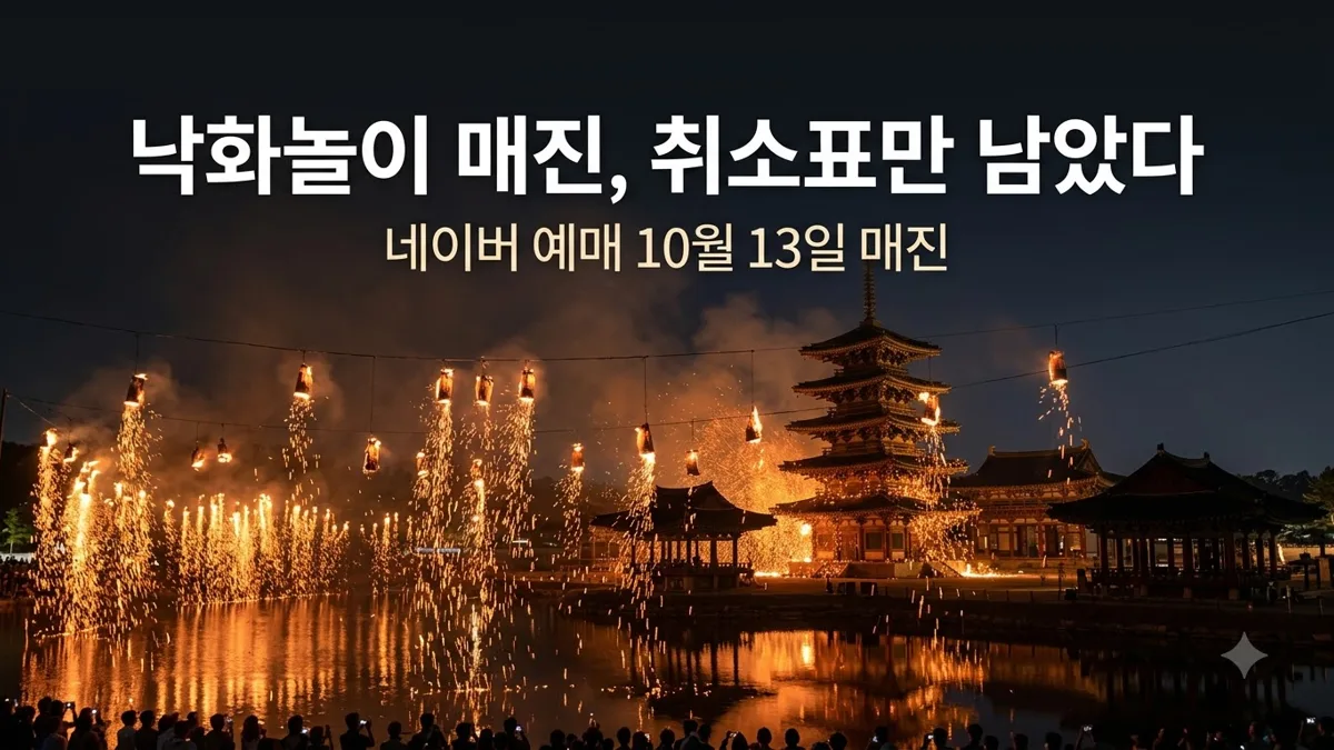 백제문화단지 낙화놀이 매진 취소표 예매 안내