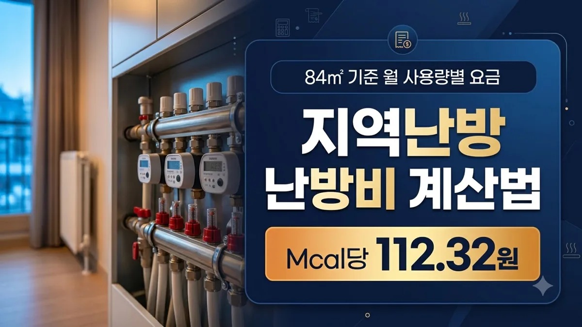 지역난방 난방비 계산법과 요금 구성 정리