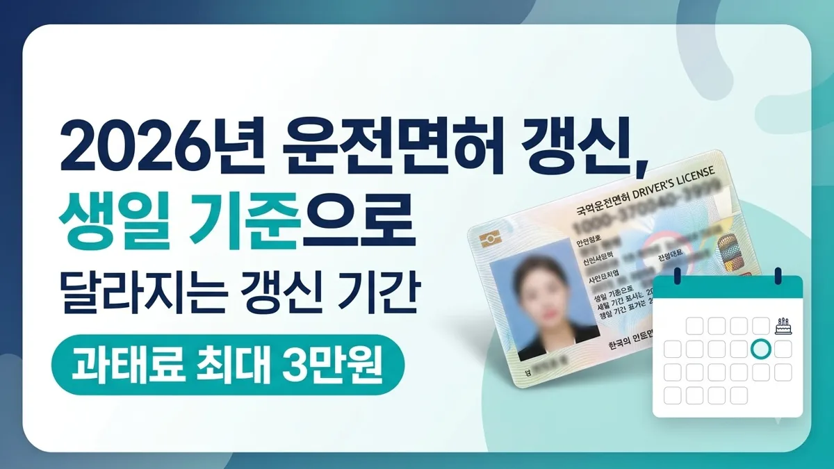 2026년 운전면허 갱신 기간 안내