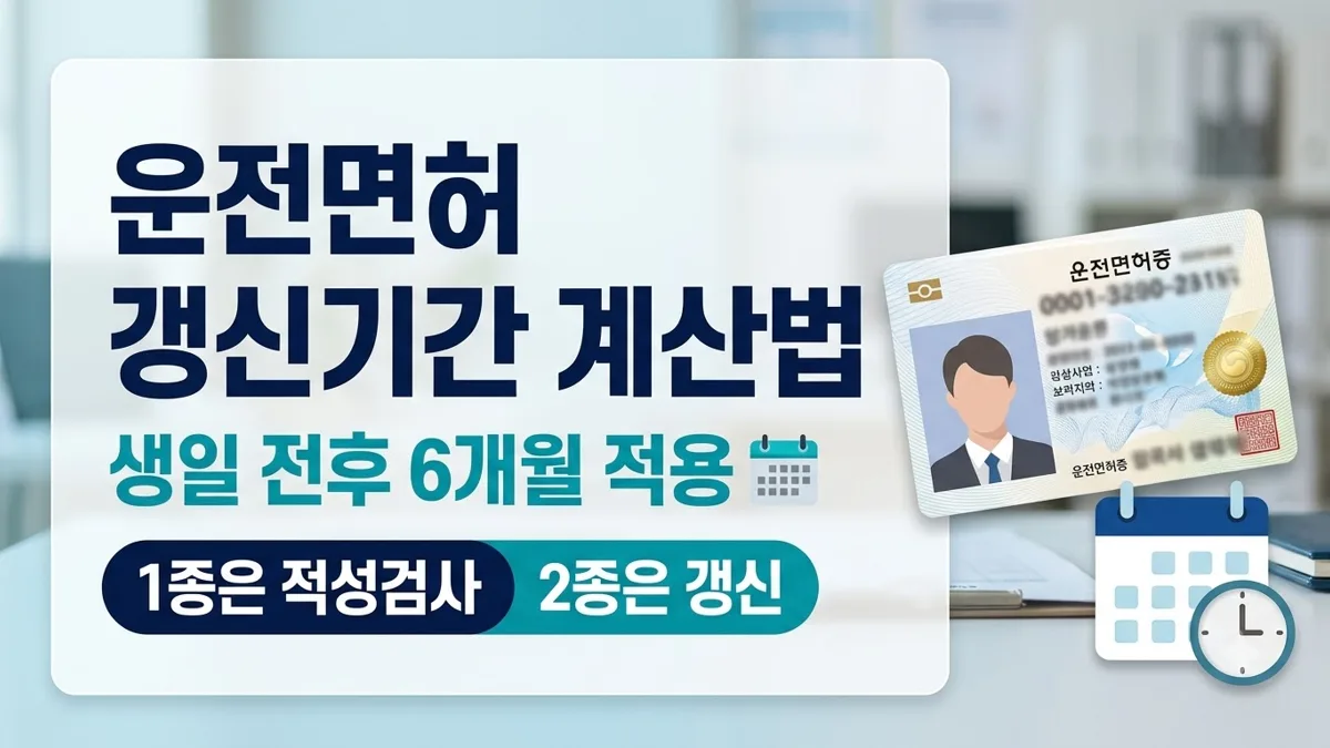 운전면허 갱신기간 생일 기준 계산법 안내