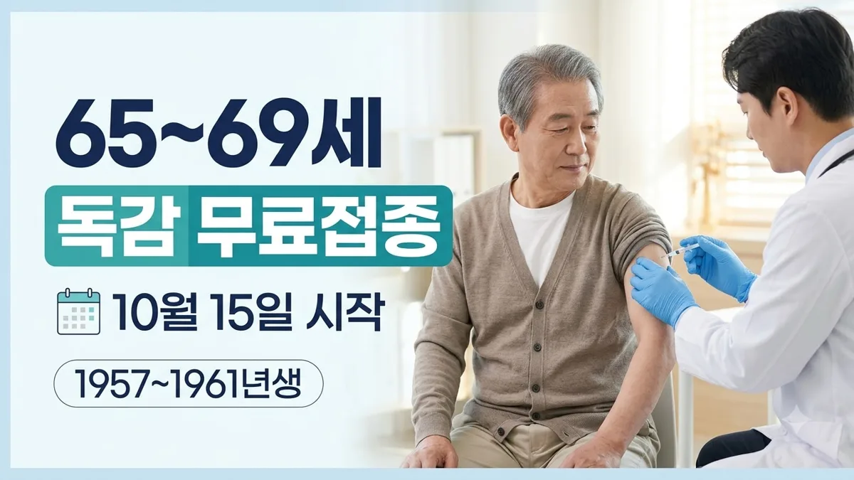 65~69세 독감 무료접종 일정 안내