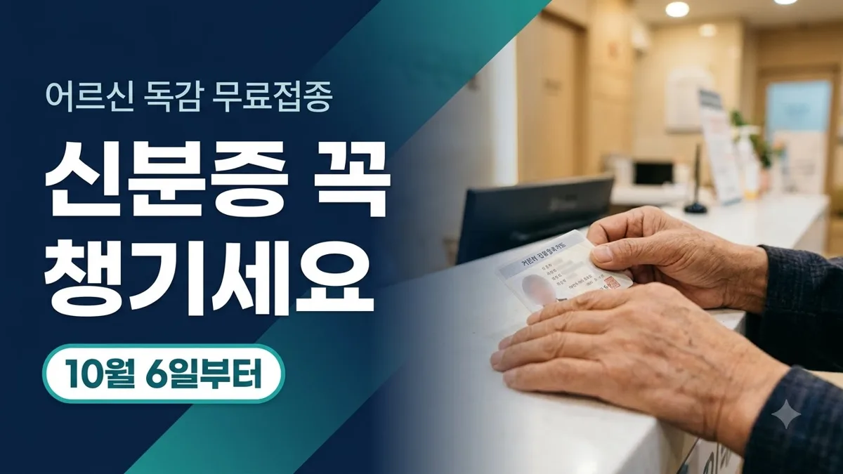 어르신 독감 무료접종 신분증 준비 안내