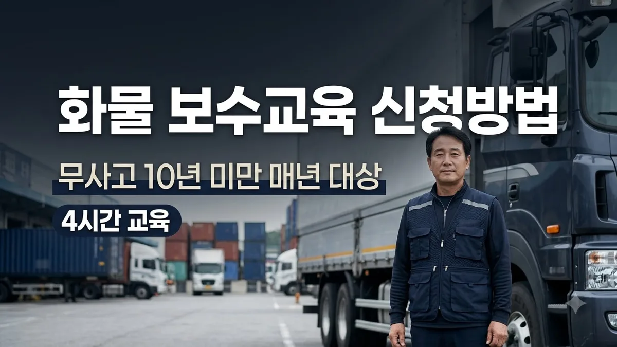 화물운송종사자 보수교육 신청방법 안내