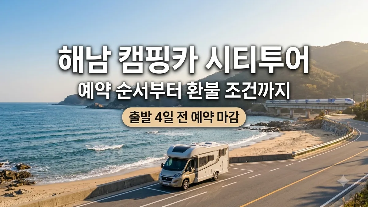 해남 캠핑카 시티투어 예약과 환불 조건 정리