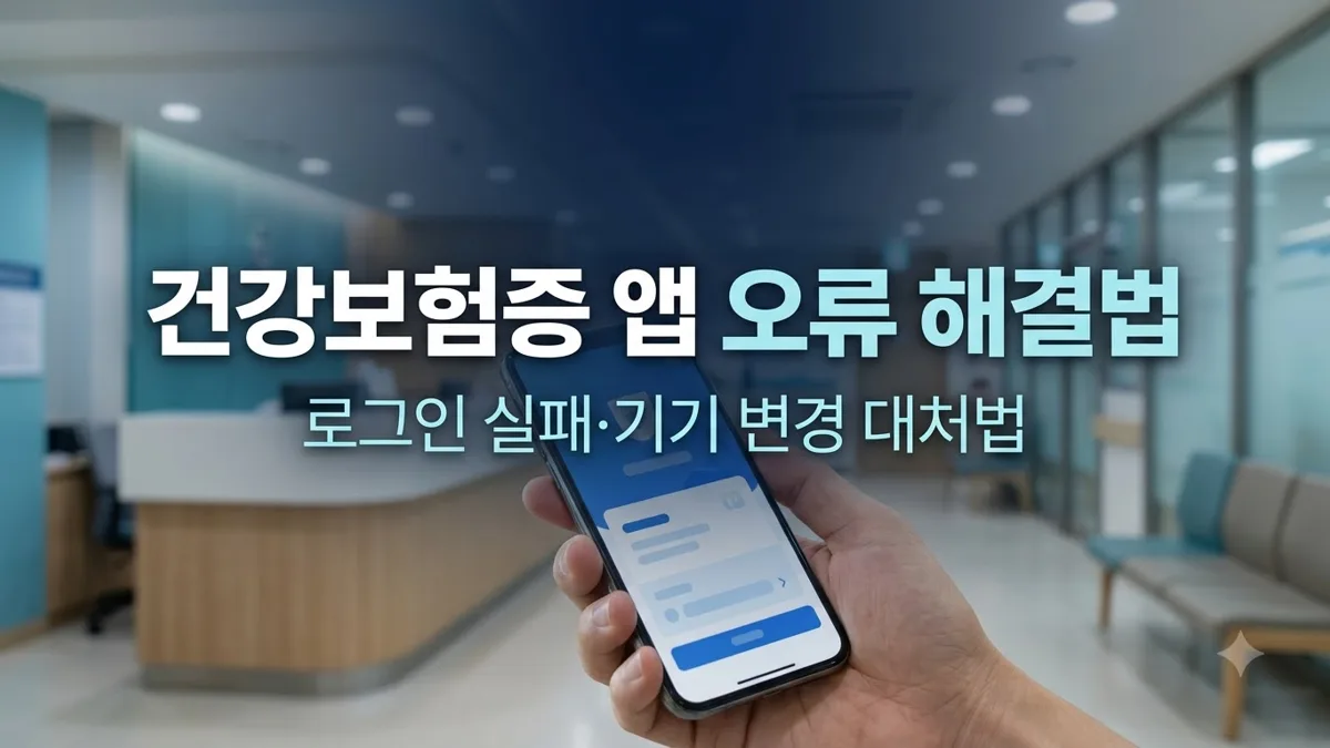 모바일 건강보험증 앱 오류 해결 방법 정리