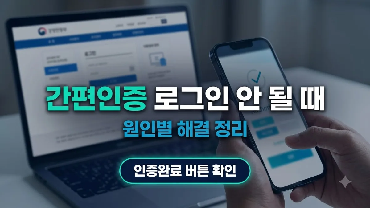 홈택스 간편인증 로그인 오류 해결 방법 정리