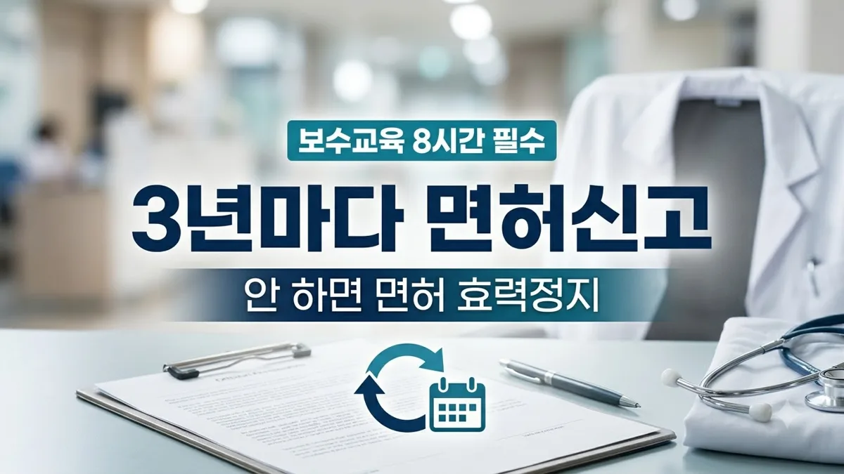 의료인 면허신고 3년 주기 신고 방법 안내