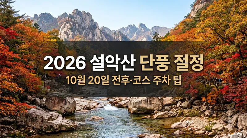 2026년 설악산 단풍 절정 시기 및 코스 주차 안내
